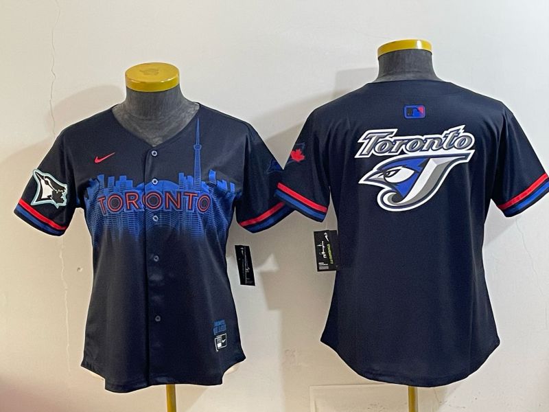 Youth 2025 Toronto Blue Jays Blank black Joint Name Nike MLB Jersey style 007